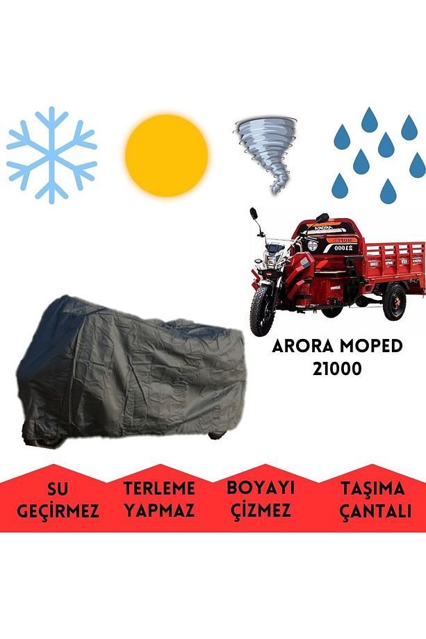 Arora Moped 21000 Kasalı Motor Brandası Su Geçirmez - 1