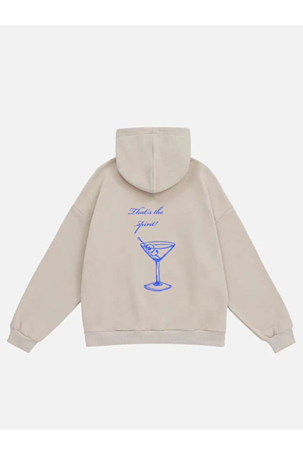 Women's That's the Sprit Printed Hooded Fleece Oversize Sweatshirt