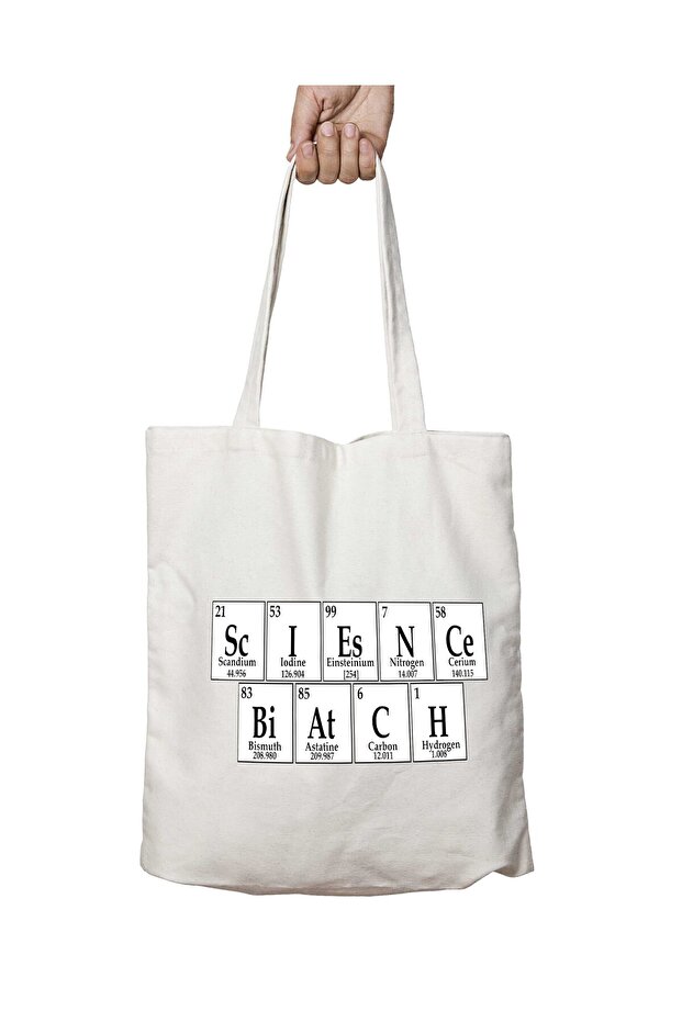Science Biatch Science Periodic Table Two Sides Permanent Washable School Beach Shoulder Tote Bag
