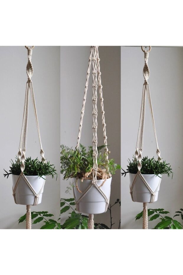 Weed Makrome Saksılık 3'lü - 1