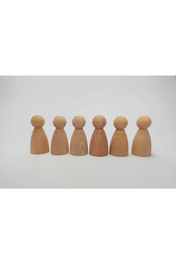 Pegdoll Peg Bebek Ahşap Oyuncak 6 Adet Set Hobby - 3