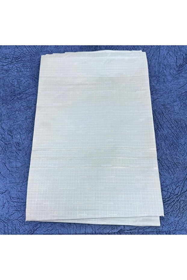 Myslife Linen Fabric Striped Tablecloth 160*220 cm Stone Color