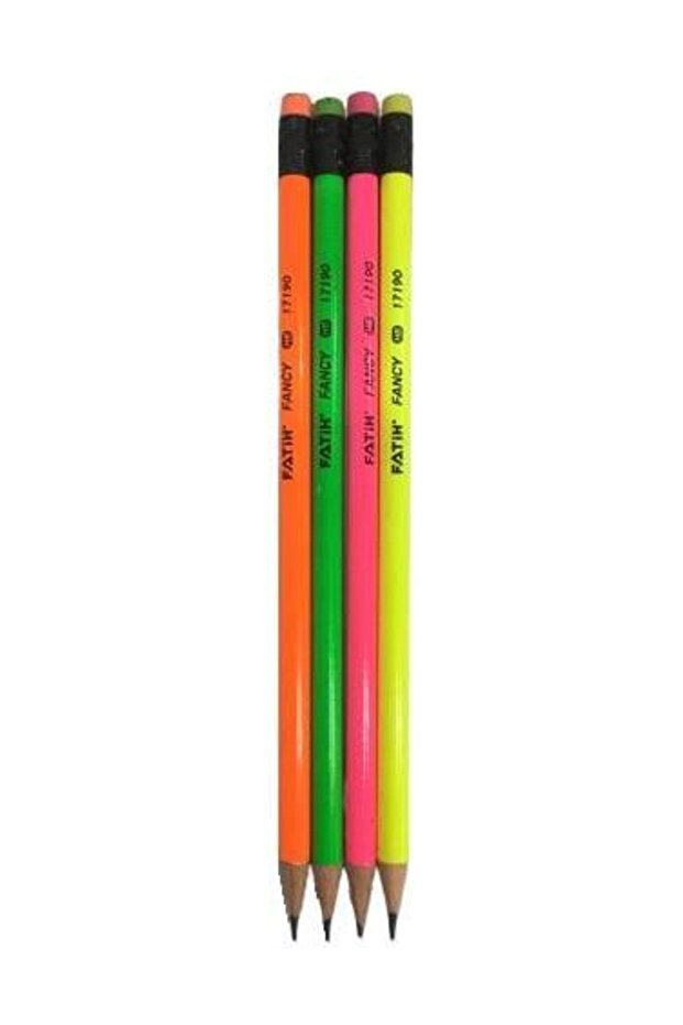 Fancy Hb Pencil with Eraser, Set of 4
