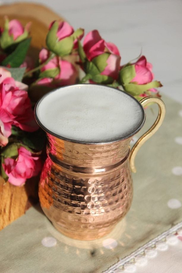 El Dövmesi Nostaljik Bakır Ayran Bardağı - 2