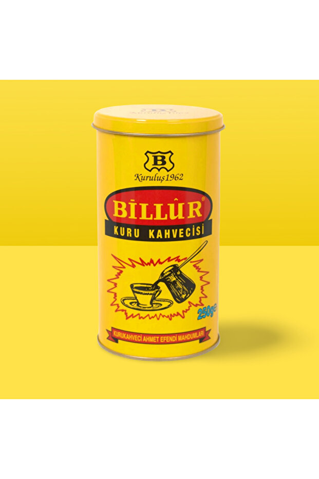Metal Cylindrical Can Billur Coffee 250g.