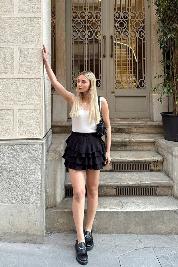 Mykonos Siyah Basic Etek - 2