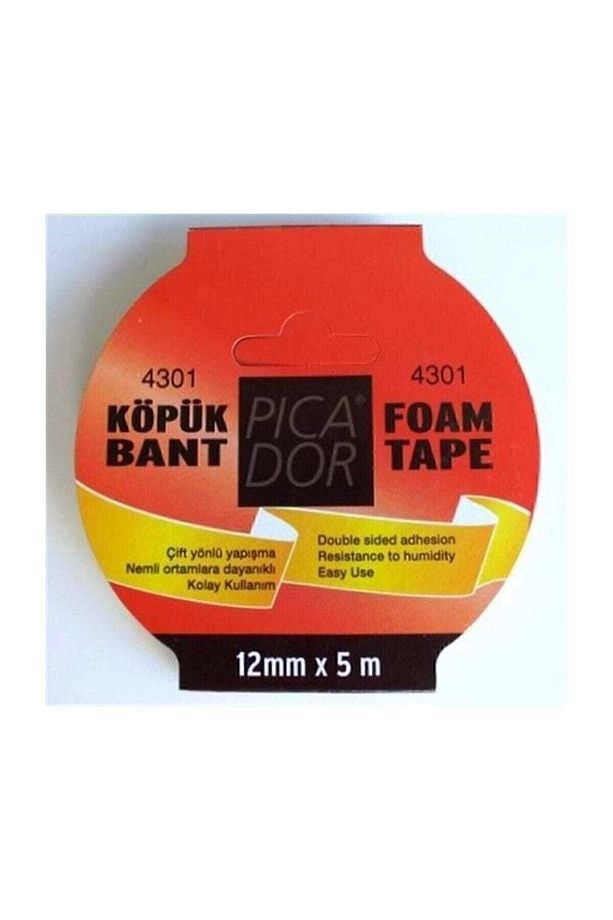 4301 Çift Taraflı Kağıt Bant Köpük Rulo Askılı 12mmx5mt - 1