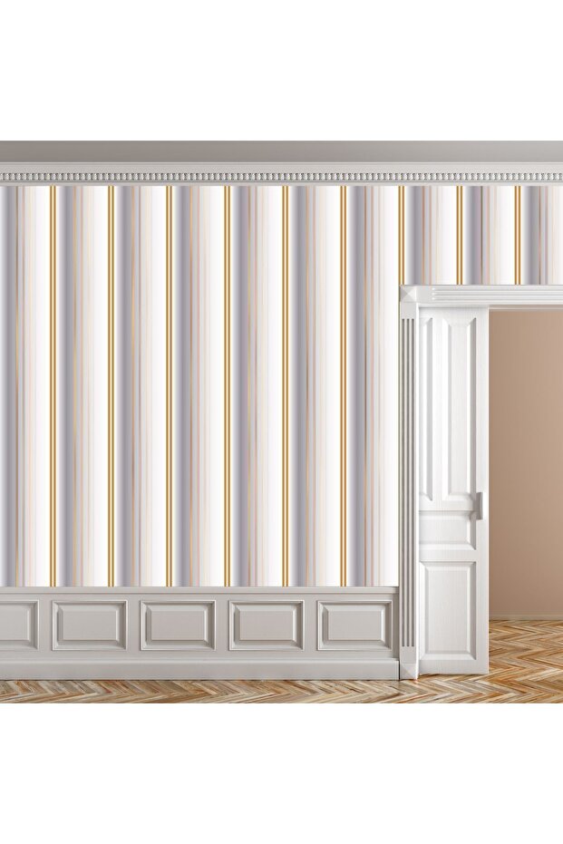 3D Geometric Line Pattern Erasable Textile Wallpaper - 2