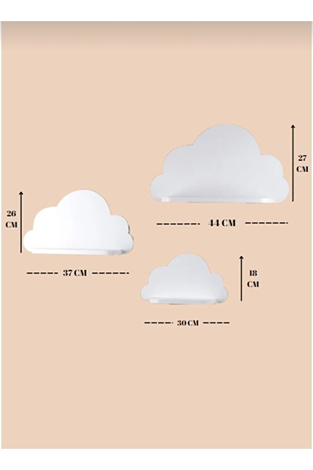 3 Lu Pembe Bulut Raf Set - 3