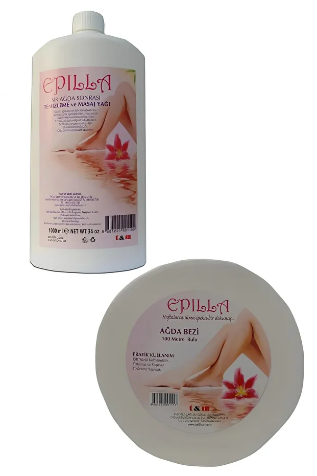 Ağda Bezi 100 Metre ve Masaj Ve Ağda Sonrası Temizleme Yağı 1 Lt - 2