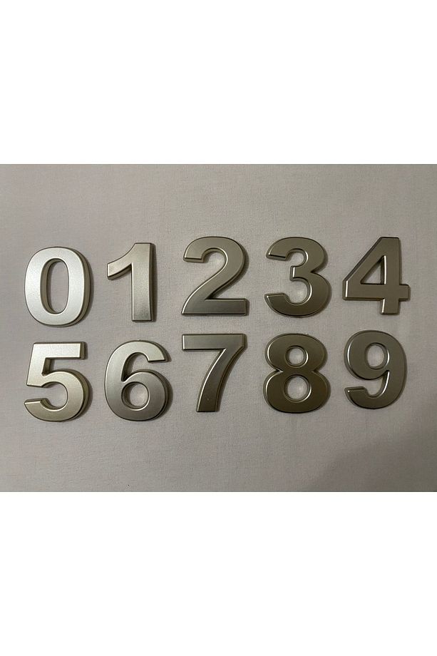 0-9 (TÜM) NUMARALAR Yapışkanlı Daire Bina Villa Kapı Numarası SARI GOLD 4 CMx5CM NO:0-9 PLASTİK - 1