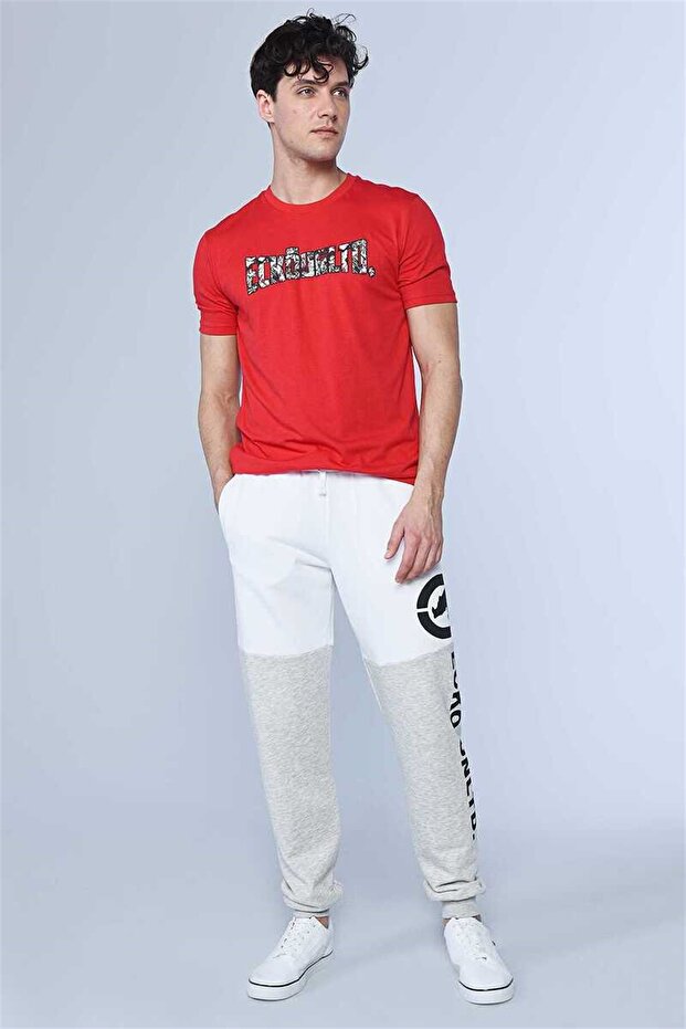 Freya Erkek Parcalı Baskılı Eşofman Alt - 1