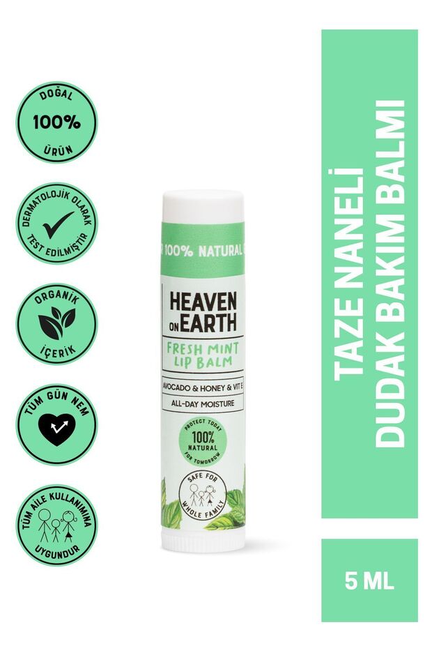 Fresh Mint Lip Balm with 100% Natural and Organic Ingredients Moisturizing Nourishing Mint Lip Care Balm