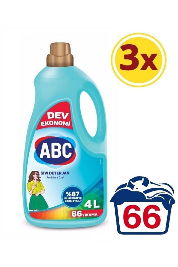 Renklilere Özel Sıvı Deterjan 4 Lt 3 Lü Set - 1