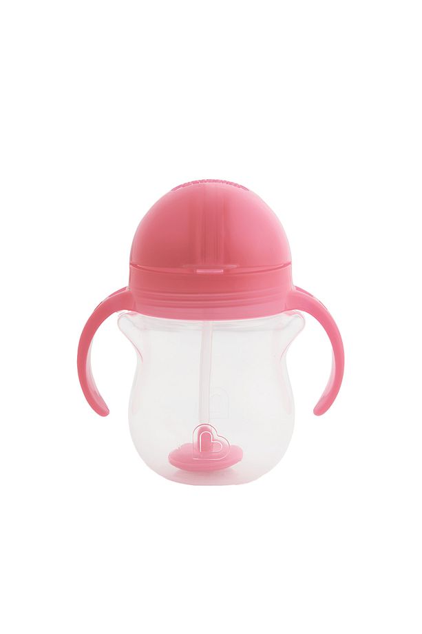 Tıklama Kilitli Uçlu Pipetli Alıştırma Bardağı, 6ay , 207ml, Pembe, 1 Adet - 3