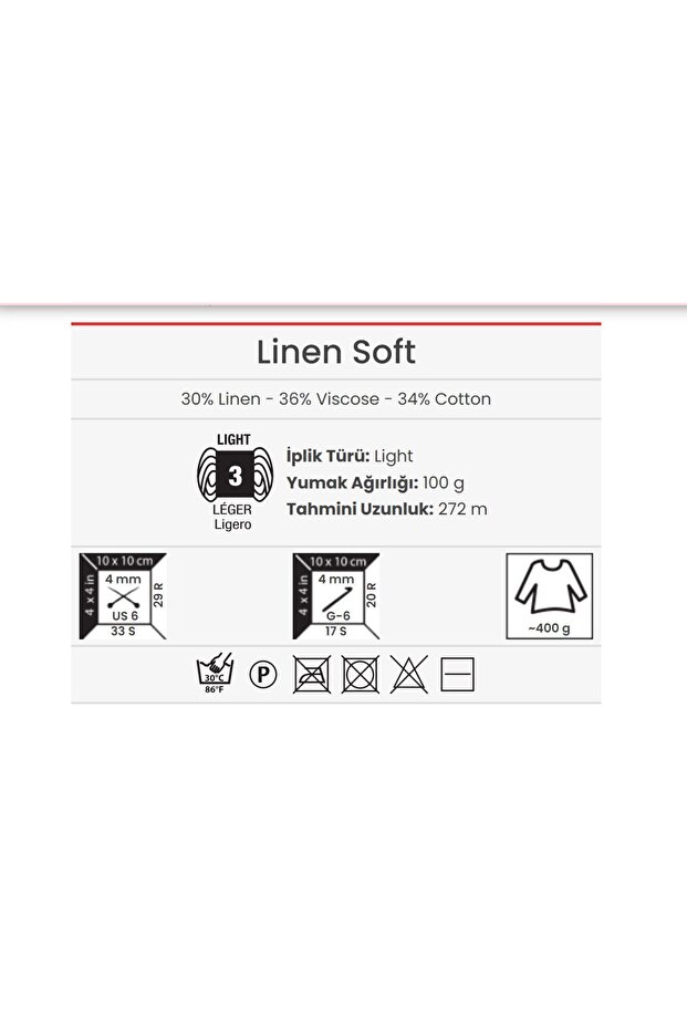 Soft Linen Mevsimlik Bluz , Hırka Örgü Ipi - 7317 - 5