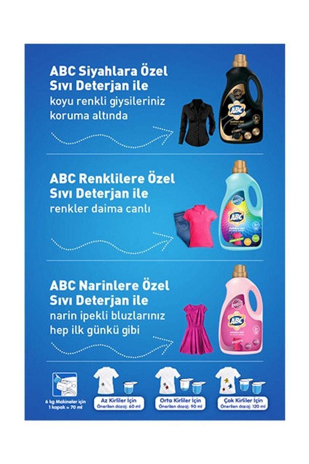 Renklilere Özel Sıvı Deterjan 4 Lt 3 Lü Set - 2