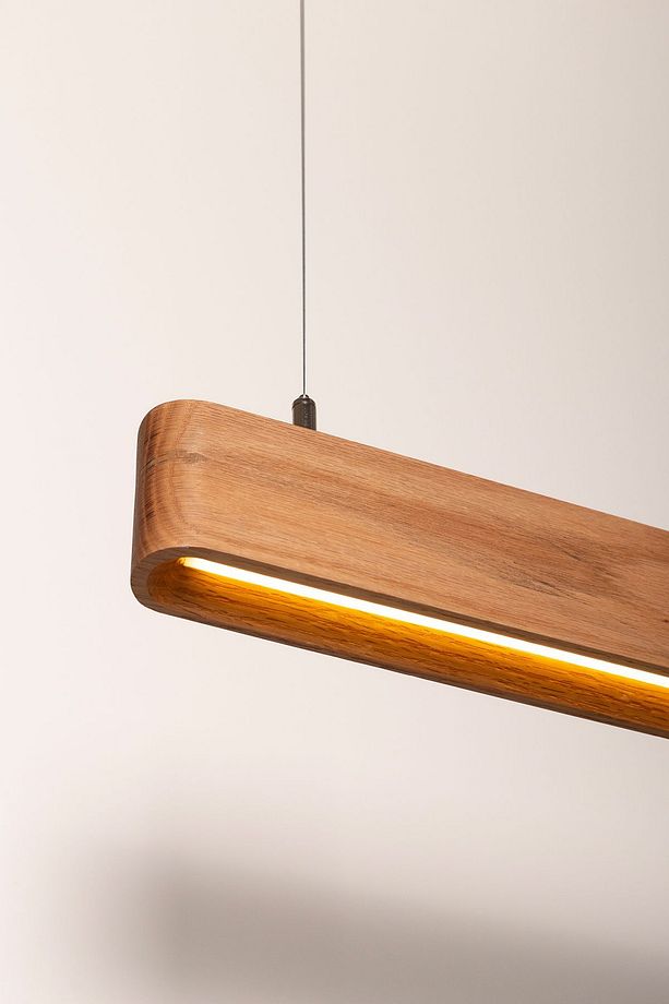 Soft Meşe Modern Ahşap Aydınlatma - Minimal LED Sarkıt Avize - 1