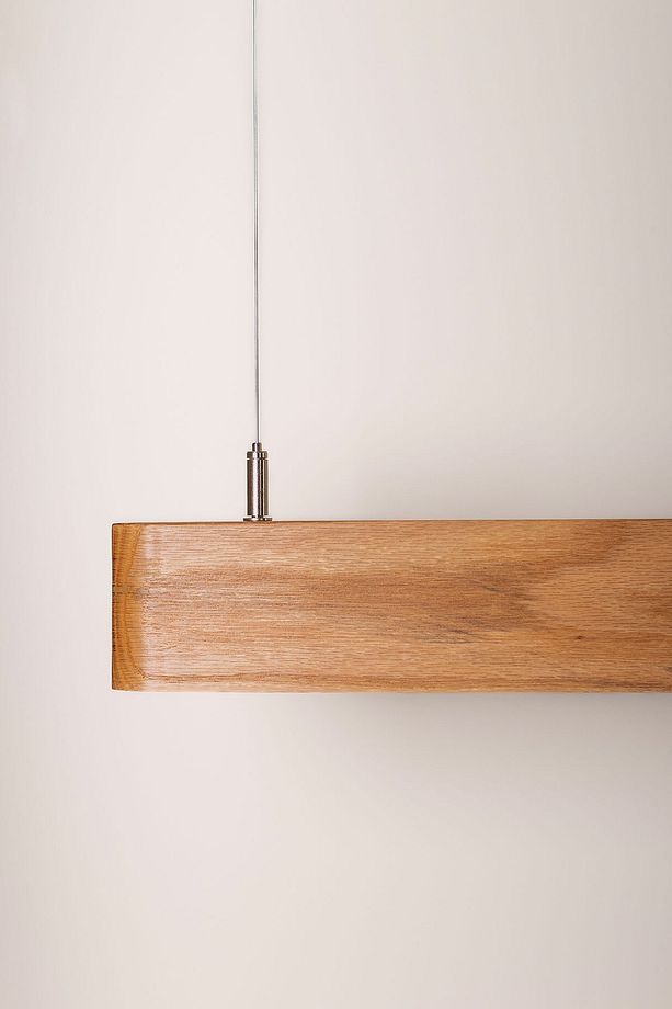 Soft Meşe Modern Ahşap Aydınlatma - Minimal LED Sarkıt Avize - 5