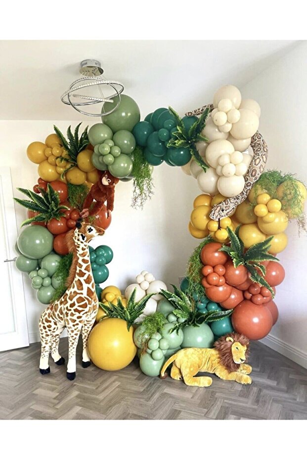 Safari Themed 65 Pieces Balloon Chain Set - Birthday