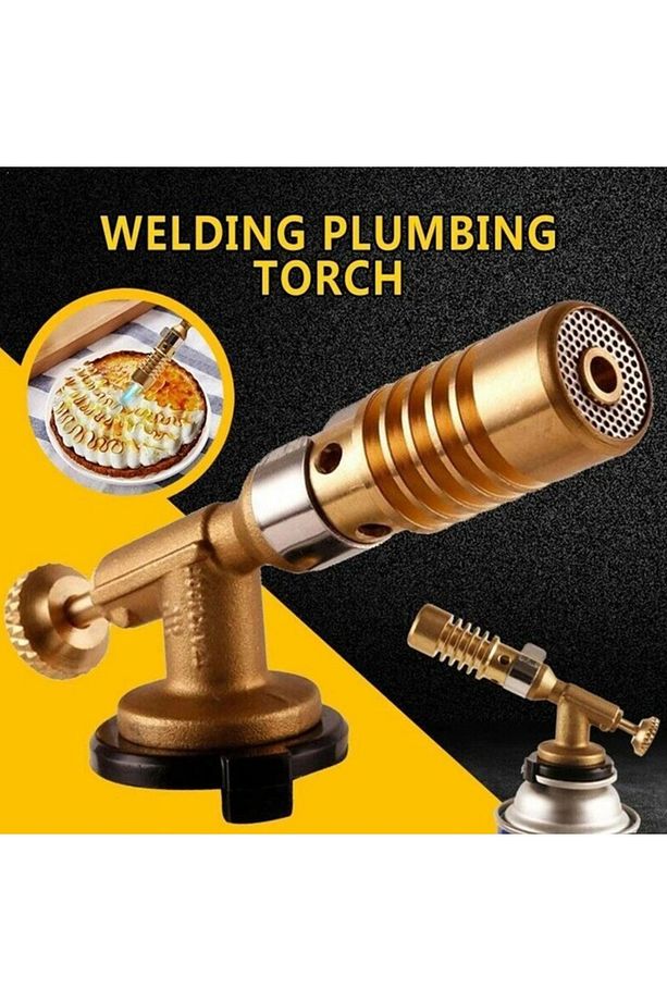 Brülör Kafa Gaz Ocağı Yüksek Alev Tabancası Torch Kafası Tamirci Kaynak Kamp Barbekü Şömine Yakma - 6