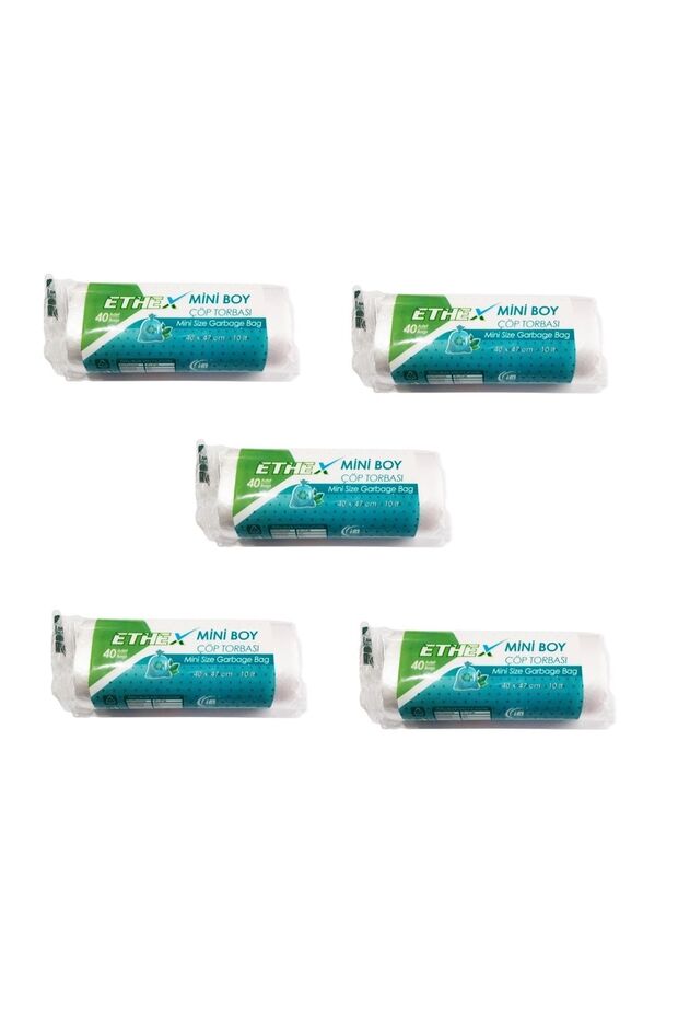 Mini Boy Çöp Torbası 40x50 Cm 40'lı Rulo 5 Paket - 1