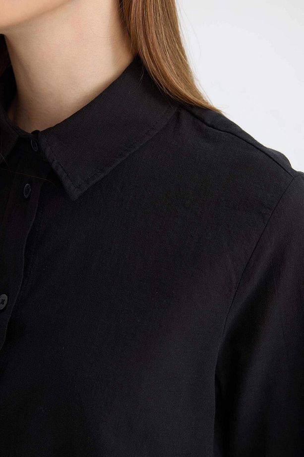 DFC - 	Regular Fit Poplin Uzun Kollu Gömlek Tunik - 5