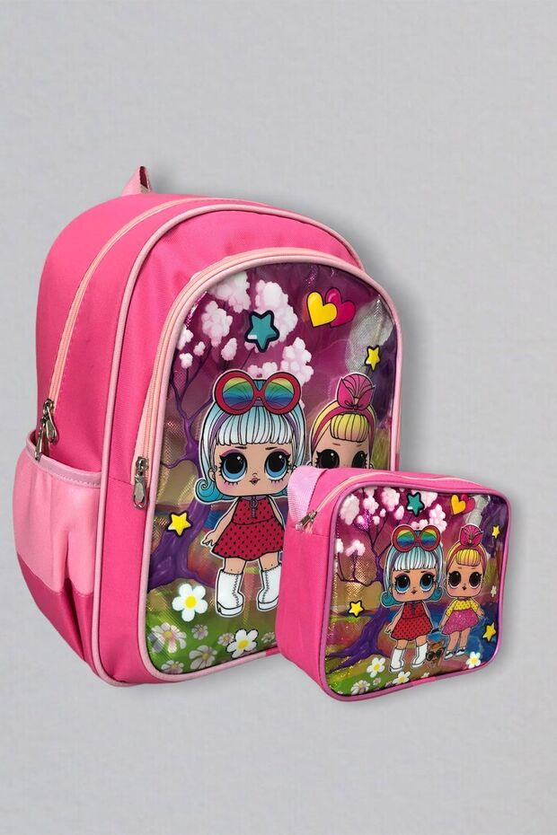 Girl's Pink Nutritional Set School Bag