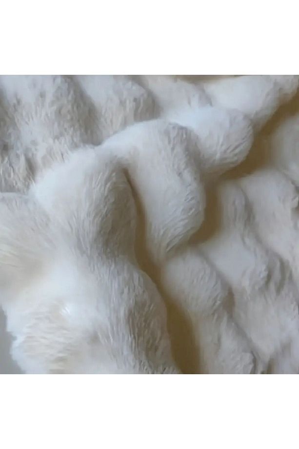 tavşan peluş Tüyü koltuk örtüsü ve paspas olarak kullanabilir 1 adet ölçüsü 80 x 190 cm çok yumuşak - 7