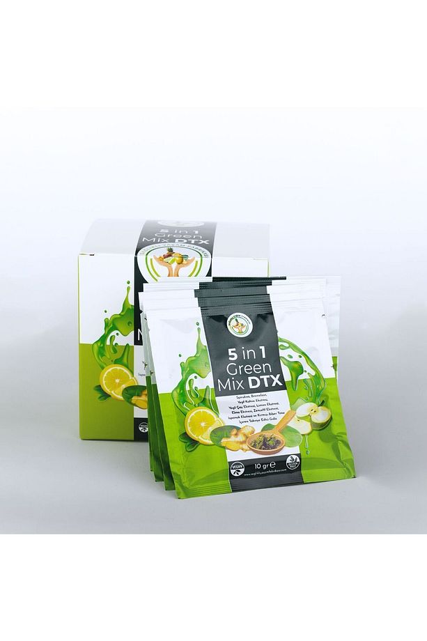 5 In 1 Green Mix Dtx , Ödem Atma Ve Gidermeye Yardımcı Detoks Tozu - 2