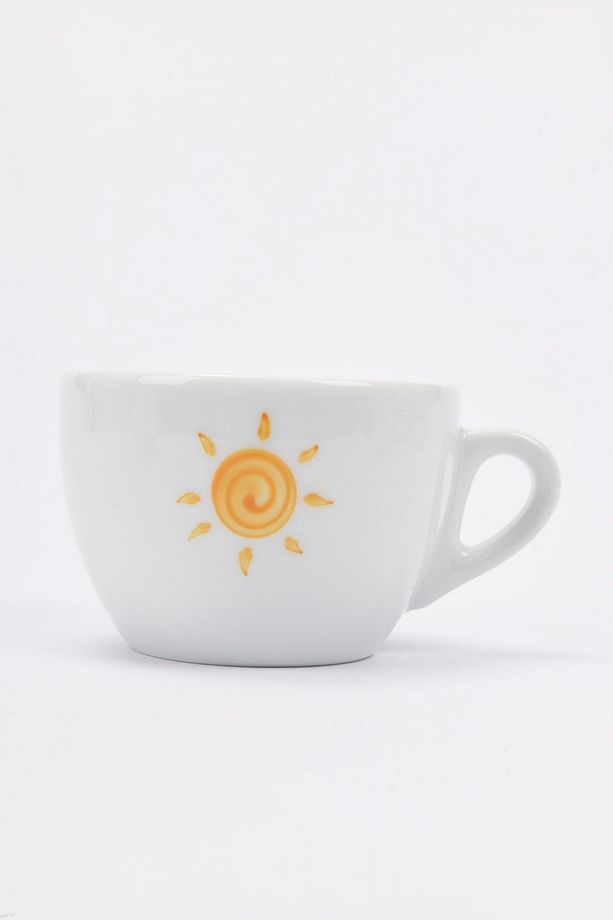 Verona El Yapımı Güneş Motifli Cappuccino Fincan Ve Tabak Takımı - 180 ml - 3