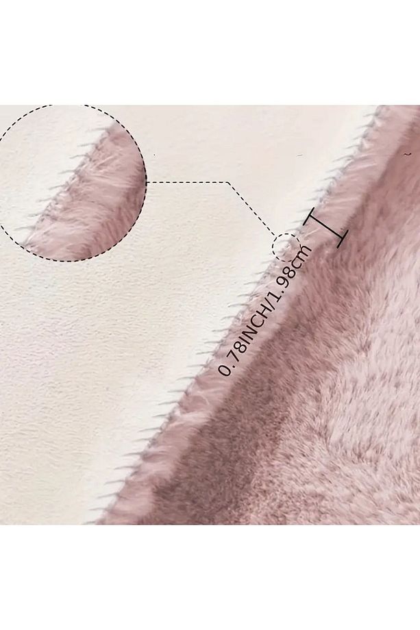 tavşan peluş Tüyü koltuk örtüsü ve paspas olarak kullanabilir 1 adet ölçüsü 80 x 190 cm çok yumuşak - 8