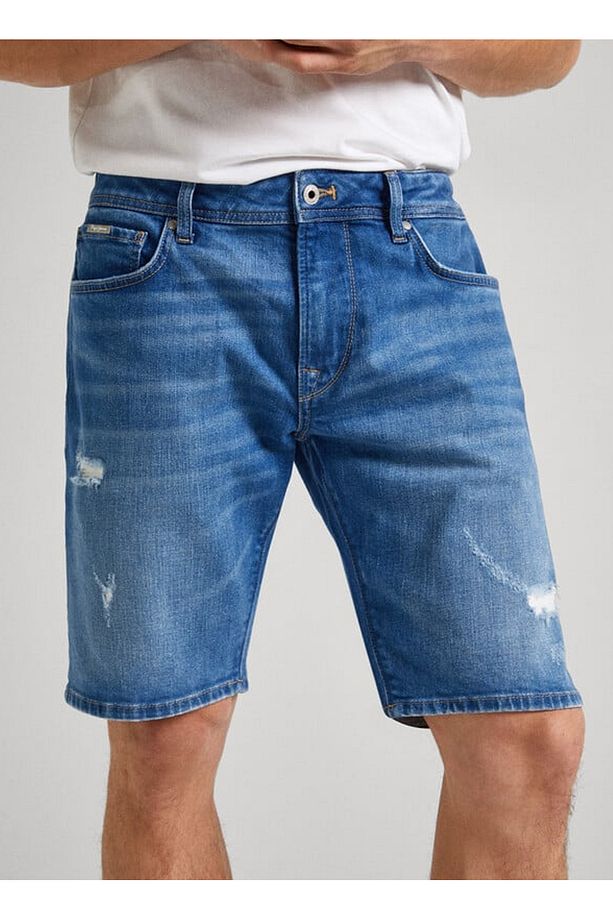 Tapered Fit Erkek Denim Şort PM801084RH7 000 TAPER SHORT - 3