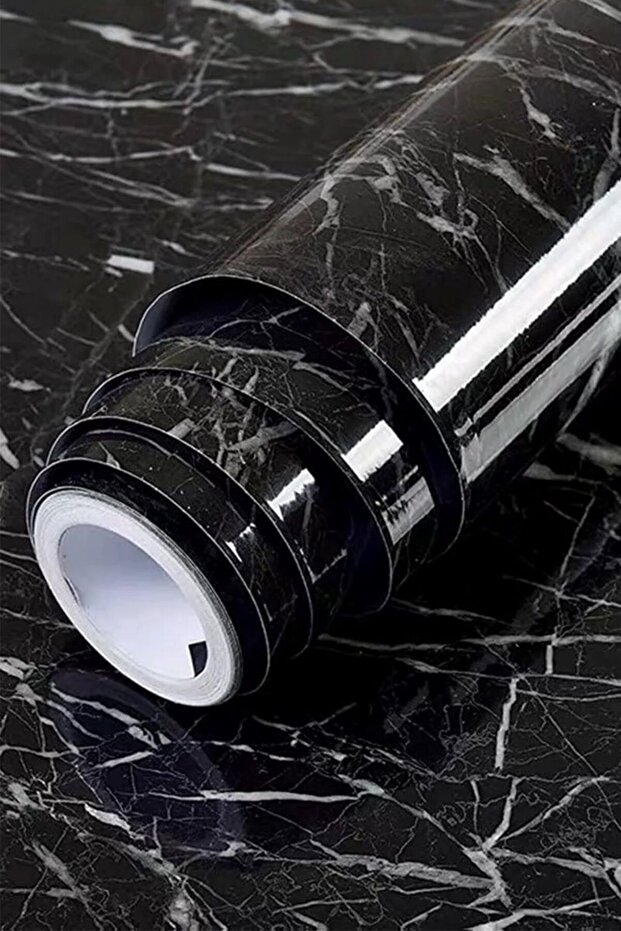 5 Meter Kitchen Cabinet Covering Marble Look Self-Adhesive Foil Table Shelf Covering Paper