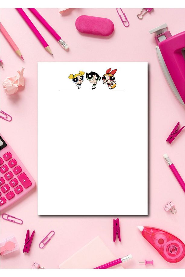 Powerpuff Girls Desenli Planlayıcı/to Do List Defter Memopad Notepad A6 - 4
