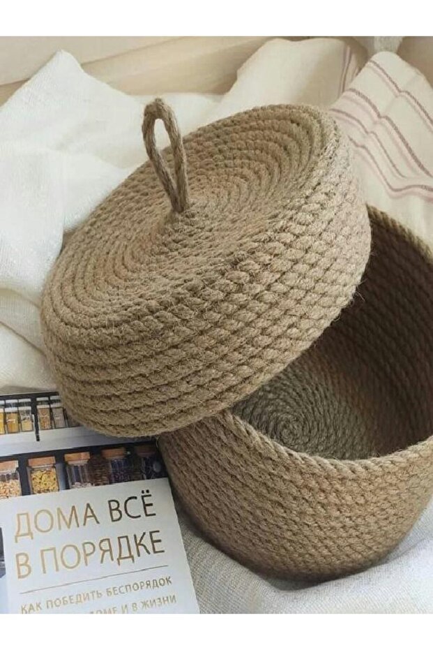 Kapaklı Hasır Sepet - 1