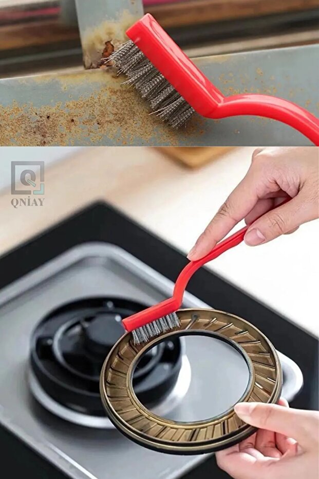 3 Pieces Wire Brush Cooker Oven Barbecue Grill Airfryer Cleaning Dirt Rust Oil Removal Brush Rust