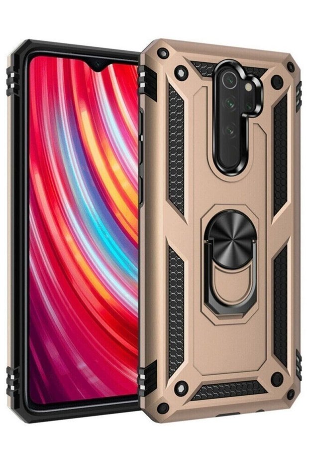 Xiaomi Redmi Note 8 Pro Compatible Case Vega Tank Armor Ring Cover Phone Case with Magnet Stand