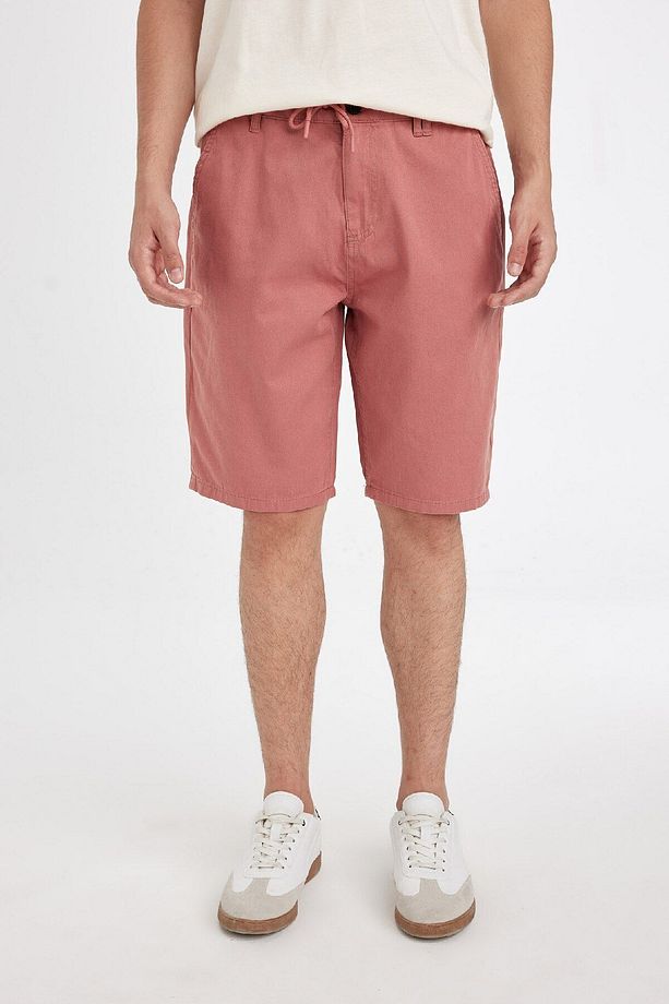 Regular Fit Düz Paça Gabardin Bermuda Şort C5397ax24sm - 4