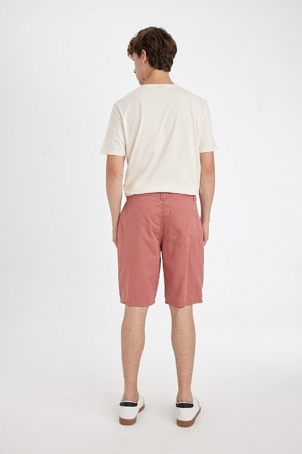 Regular Fit Düz Paça Gabardin Bermuda Şort C5397ax24sm - 6