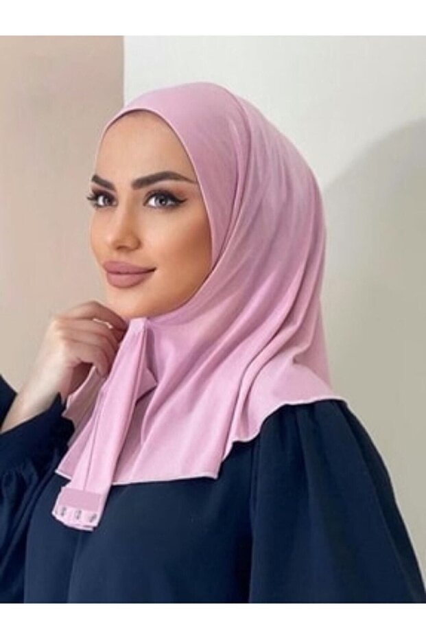 Women's Hijab Combed Cotton Snap-On Ready Bone Shawl Model Scarf Shawl