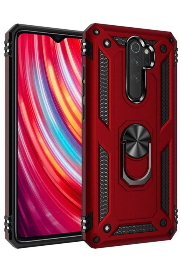 Xiaomi Redmi Note 8 Pro Compatible Case Vega Tank Armor Ring Cover Phone Case with Magnet Stand