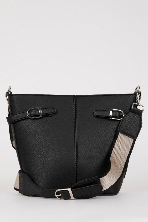 Women's Buckle Faux Leather Crossbody Bag D5431Axns