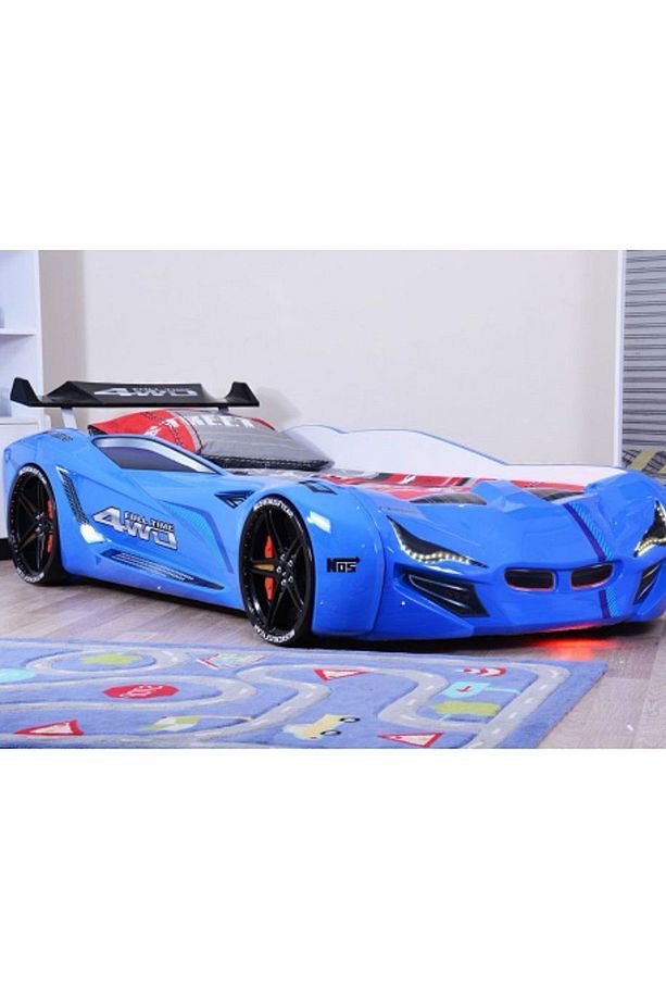 Arabalı Yatak, Mercedes Rüzgarlıklı Arabalı Yatak - Mavi - 1