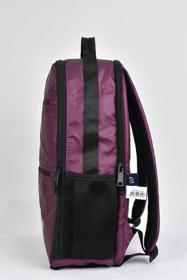 حقيبة ظهر ذات حجرة مزدوجة باللون العنابي - 03452 - 4