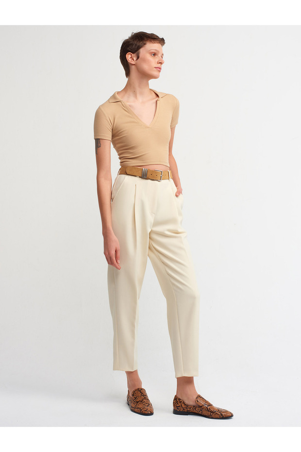 3775 Polo Yaka Tshırt-camel - 4