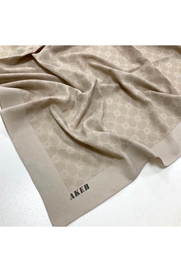 Bej Elegance Monogram Eşarp 1090500-933 - 2