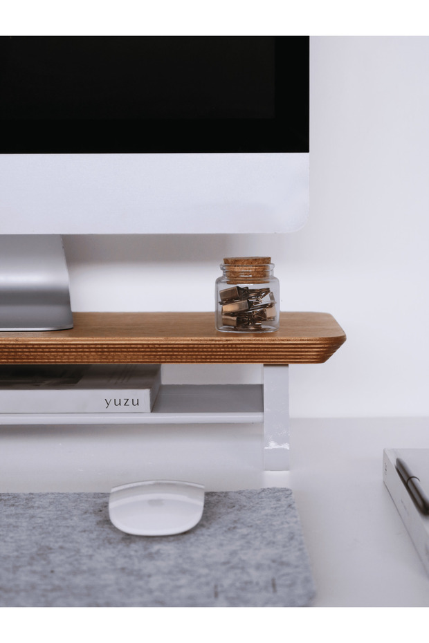 Küçük Monitör Standı (Meşe) - 4
