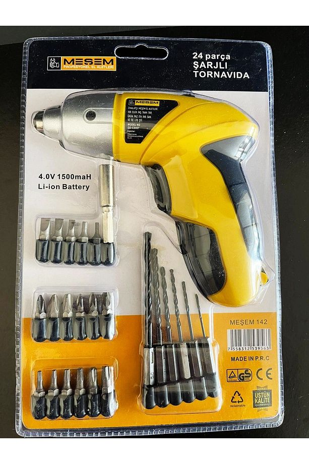 24 Parça Şarjlı Tornavida Seti 4.0v 1500mah Li-on Battery Şarjlı Tornavida Seti - 5
