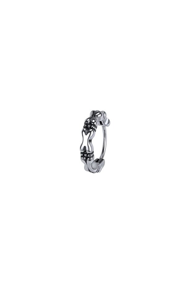 Special Bone Design Gothic Stainless&Tarnish Resistant 316L Steel Unisex Hoop Earring